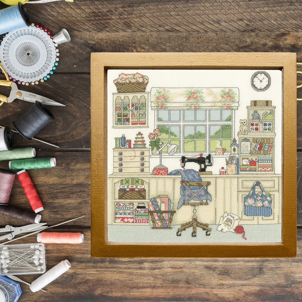 Bothy Threads Cross stitch kit "My Sewing Room" XSS18 25x25 cm