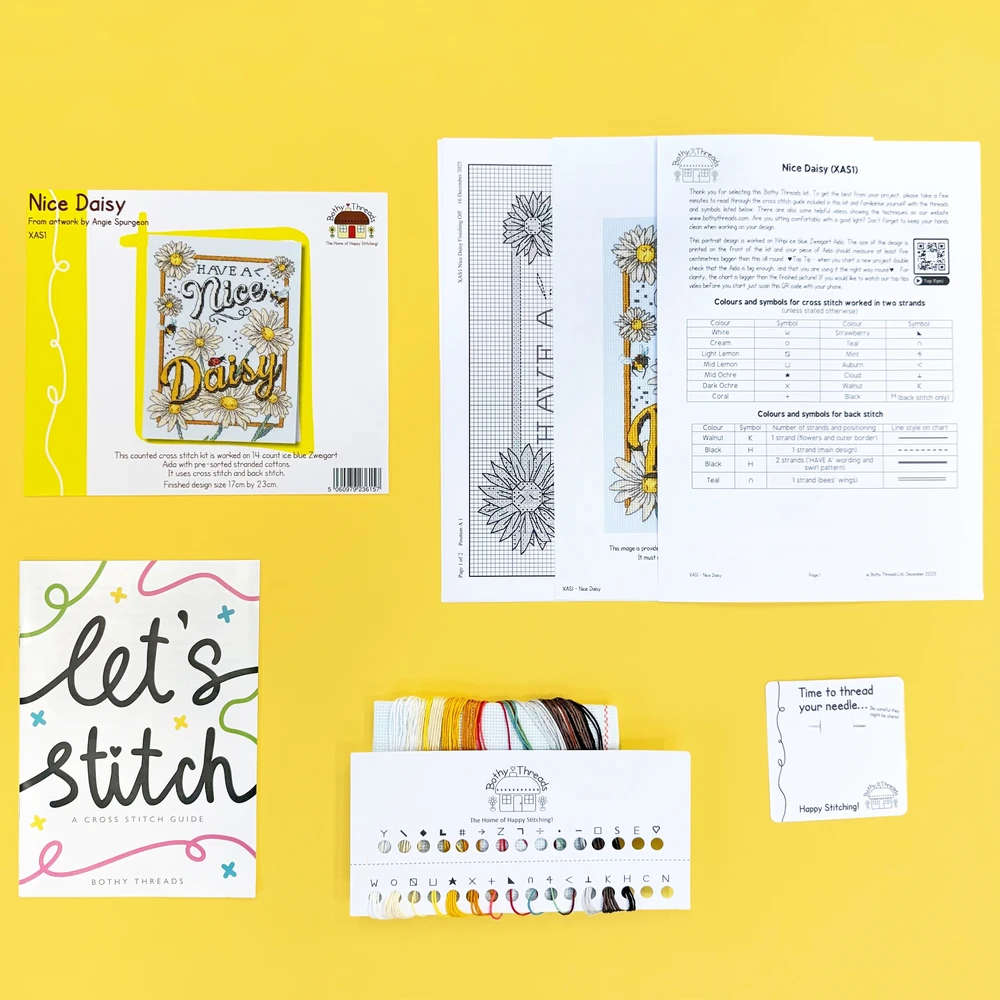 Bothy Threads Cross stitch kit "Nice Daisy" XAS1 17x23 cm