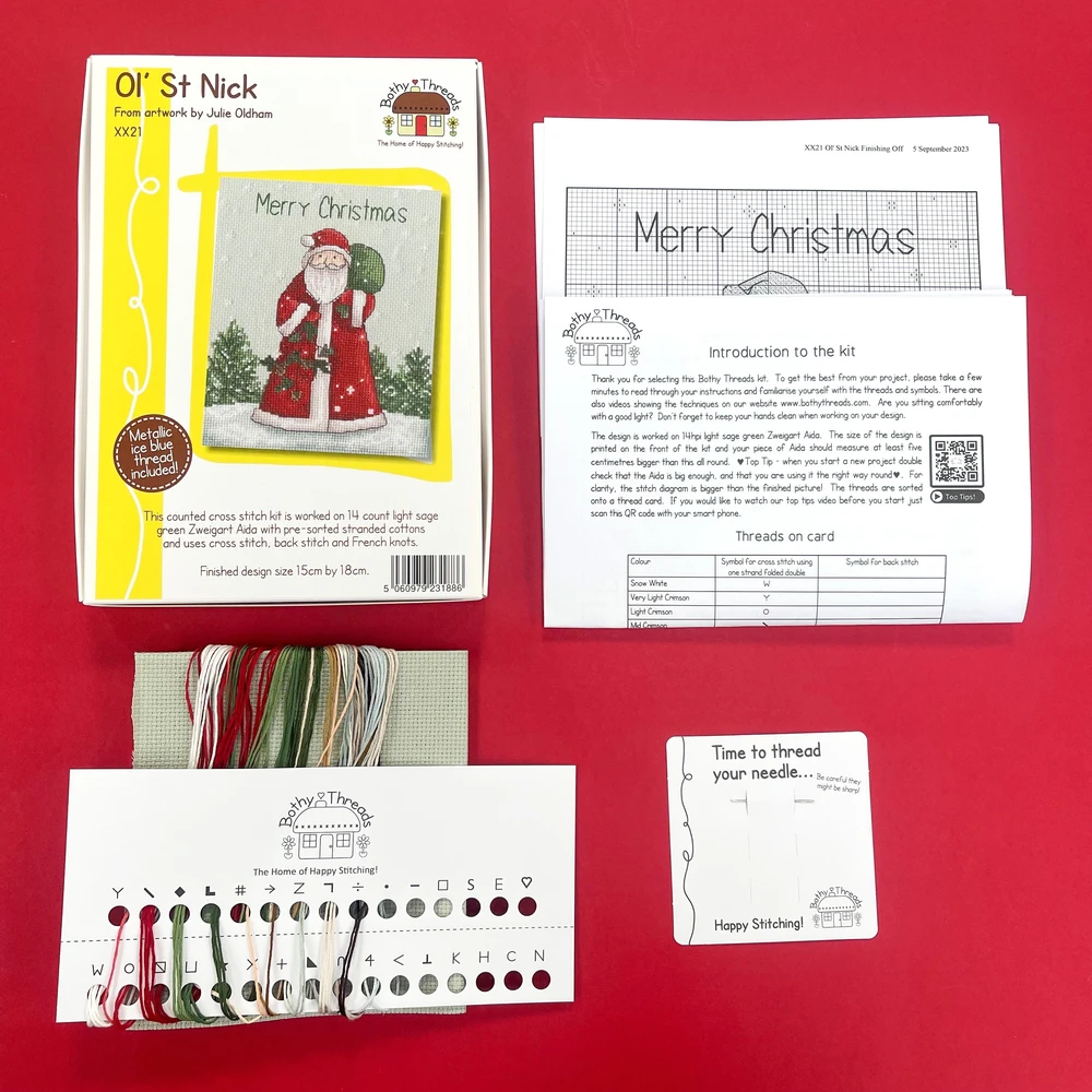 Bothy Threads Cross stitch kit "Ol' St Nick" XX21 15x18 cm