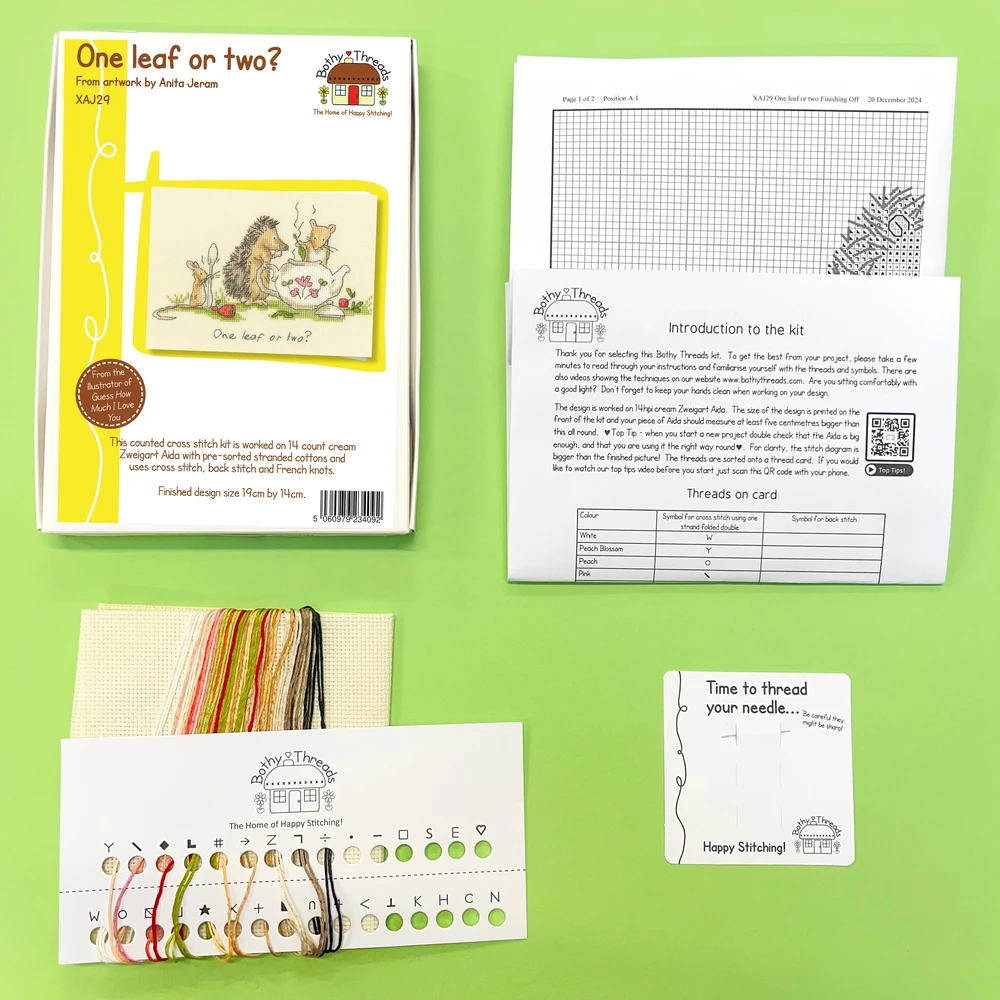 Bothy Threads Cross stitch kit "One leaf or two?" XAJ29 19x14 cm