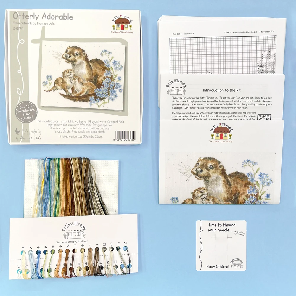 Bothy Threads Cross stitch kit "Otterly Adorable" XHD141 33x26 cm