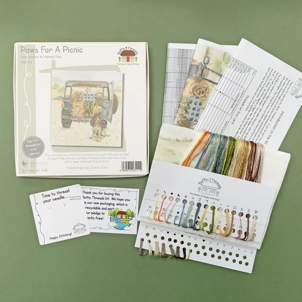 Bothy Threads Cross stitch kit "Paws For A Picnic" XHD126 31x33 cm