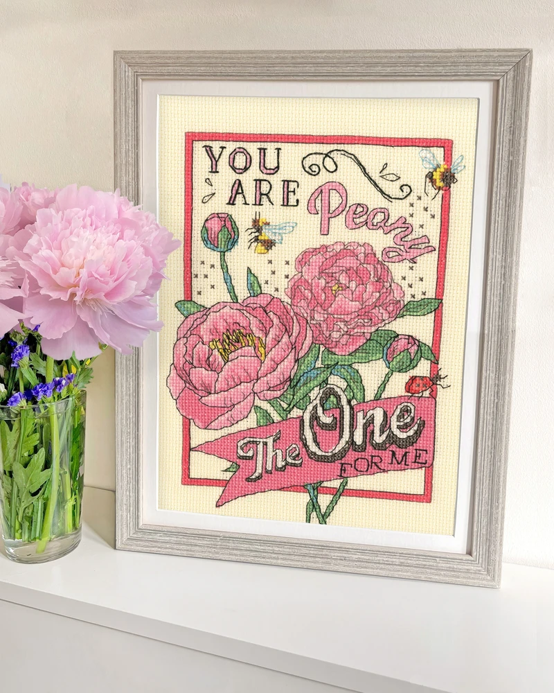 Bothy Threads Cross stitch kit "Peony The One" XAS2 17x23 cm