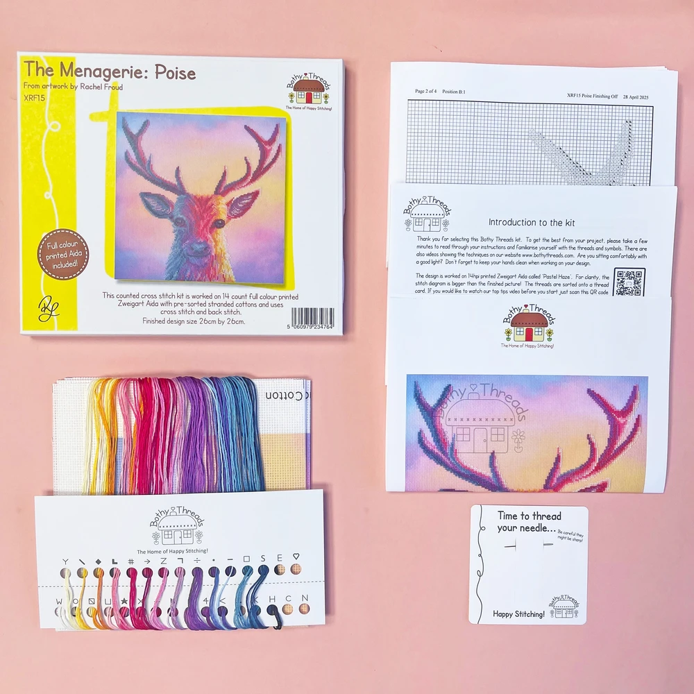Bothy Threads Cross stitch kit "Poise" XRF15 26 xx 26 cm