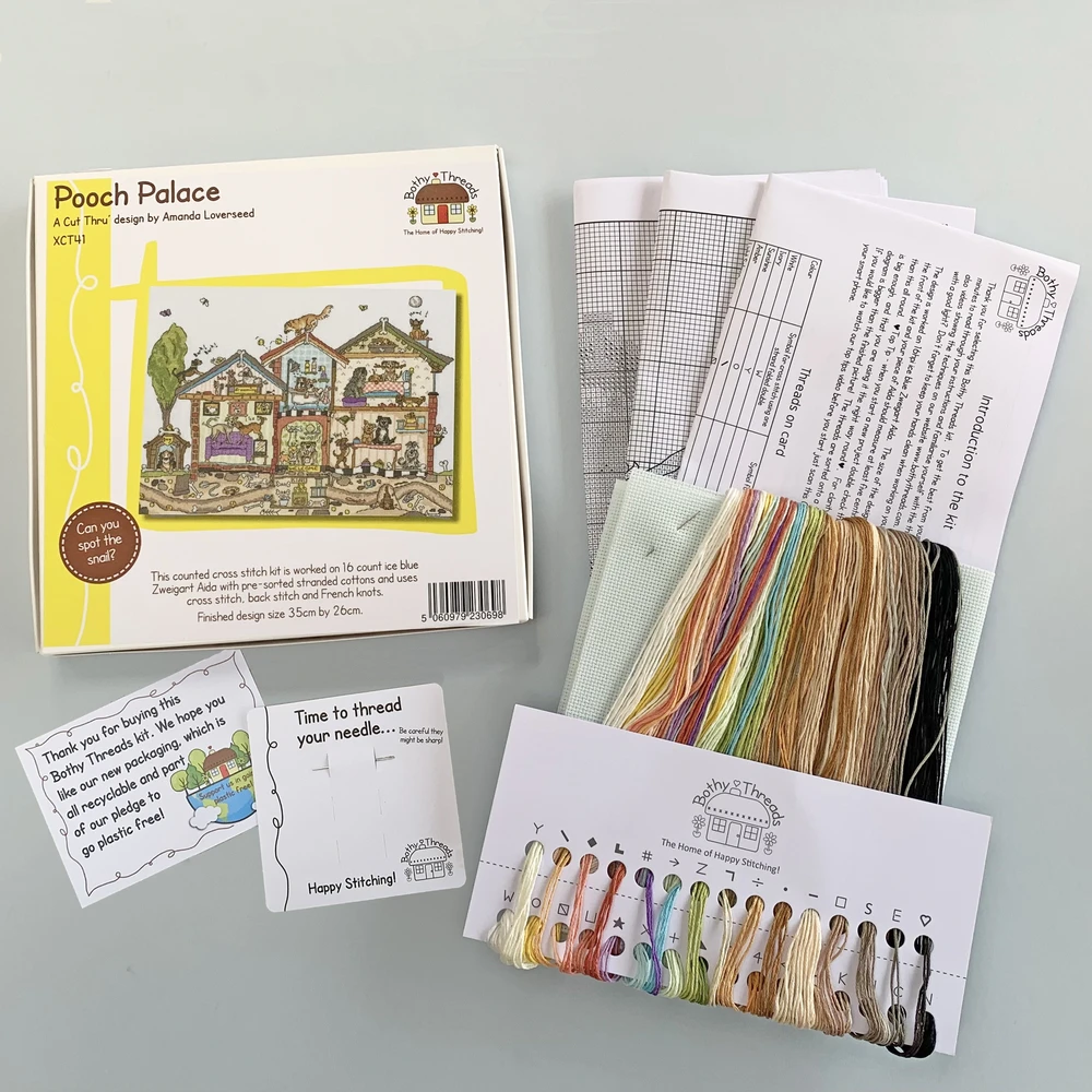 Bothy Threads Cross stitch kit "Pooch Palace" XCT41 35x26 cm