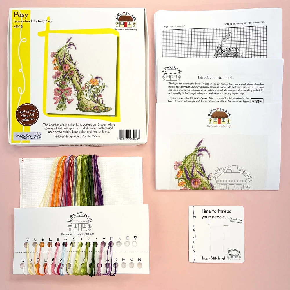 Bothy Threads Cross stitch kit "Posy" XSK18 22x26 cm
