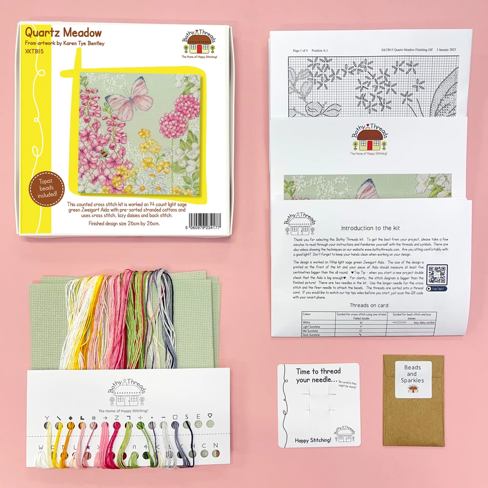 Bothy Threads Cross stitch kit "Quartz Meadow" XKTB15 26x26 cm