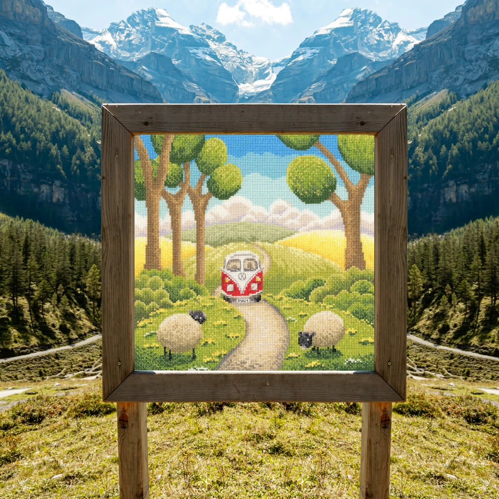 Bothy Threads Cross stitch kit "Road Trip" XLP2 26x26 cm