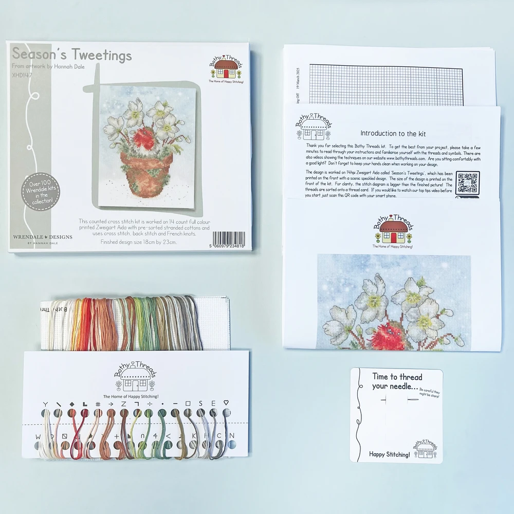 Bothy Threads Cross stitch kit "Season's Tweetings" XHD147 18x23 cm