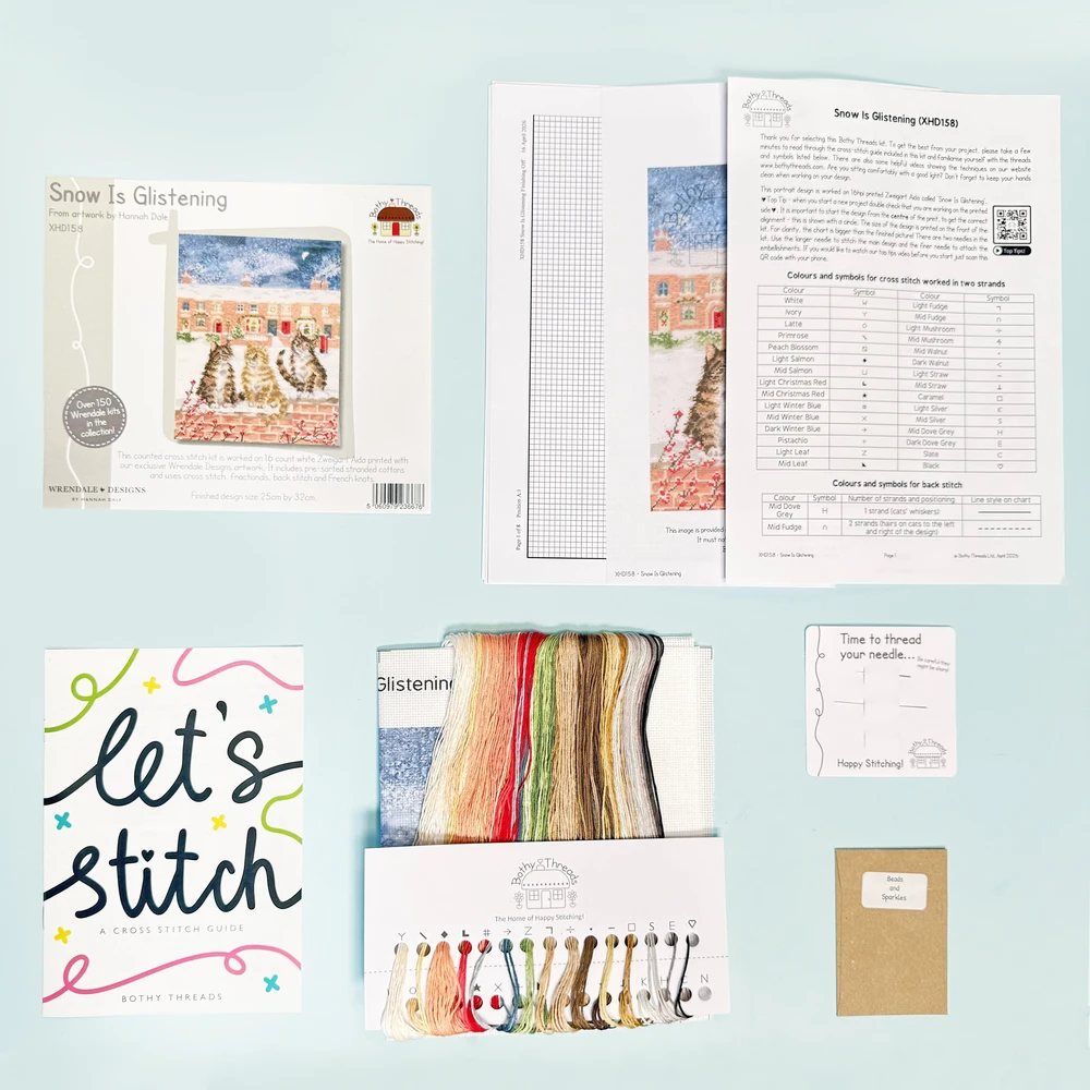 Bothy Threads Cross stitch kit "Snow Is Glistening" XHD158 25x32 cm