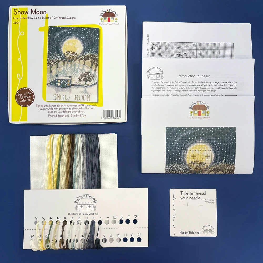 Bothy Threads Cross stitch kit "Snow Moon" XDD4 18x27 cm