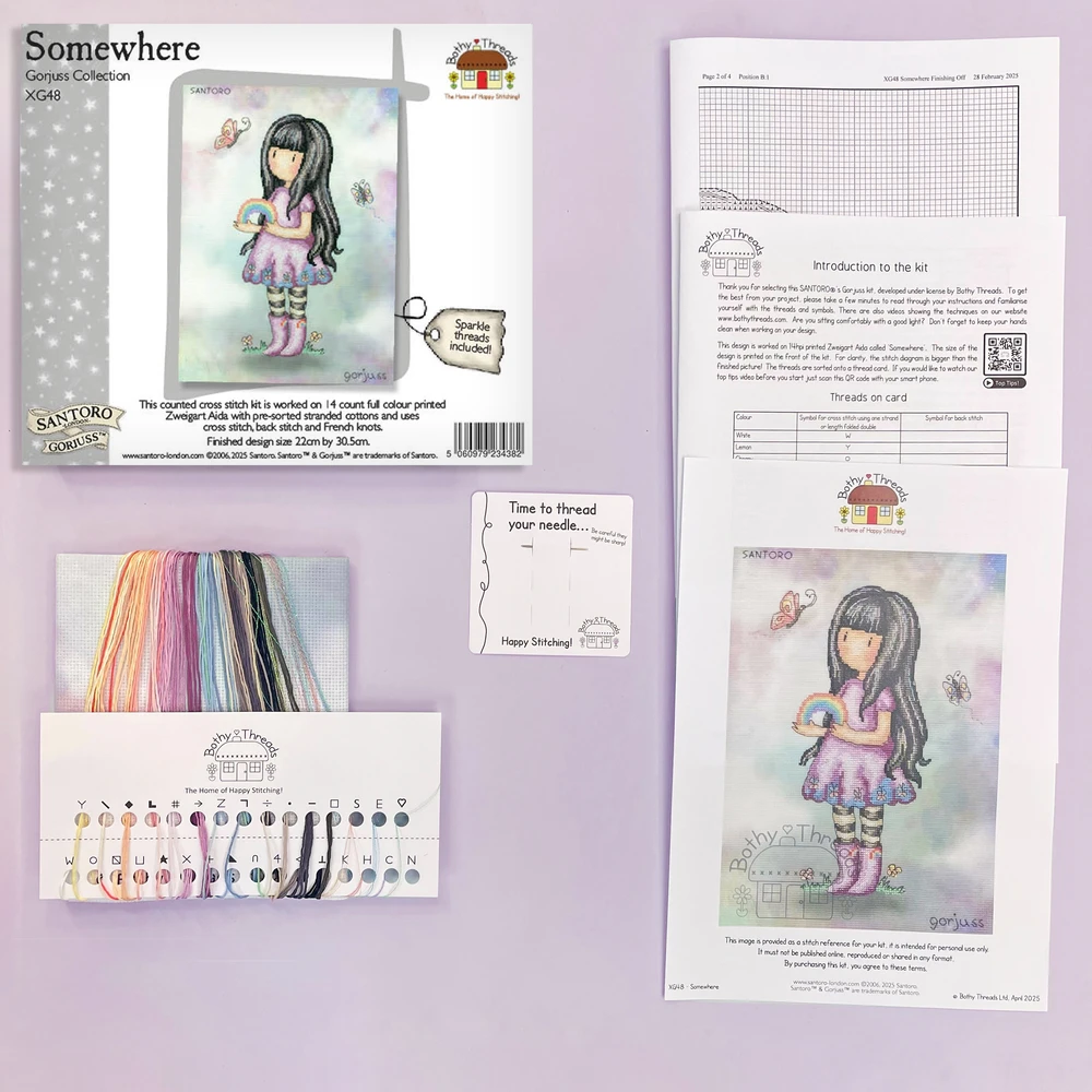 Bothy Threads Cross stitch kit "Somewhere" XG48 22x30.5 cm