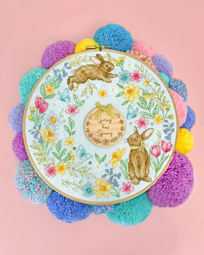 Bothy Threads Cross stitch kit "Spring Wreath" XJS4 23x23 cm