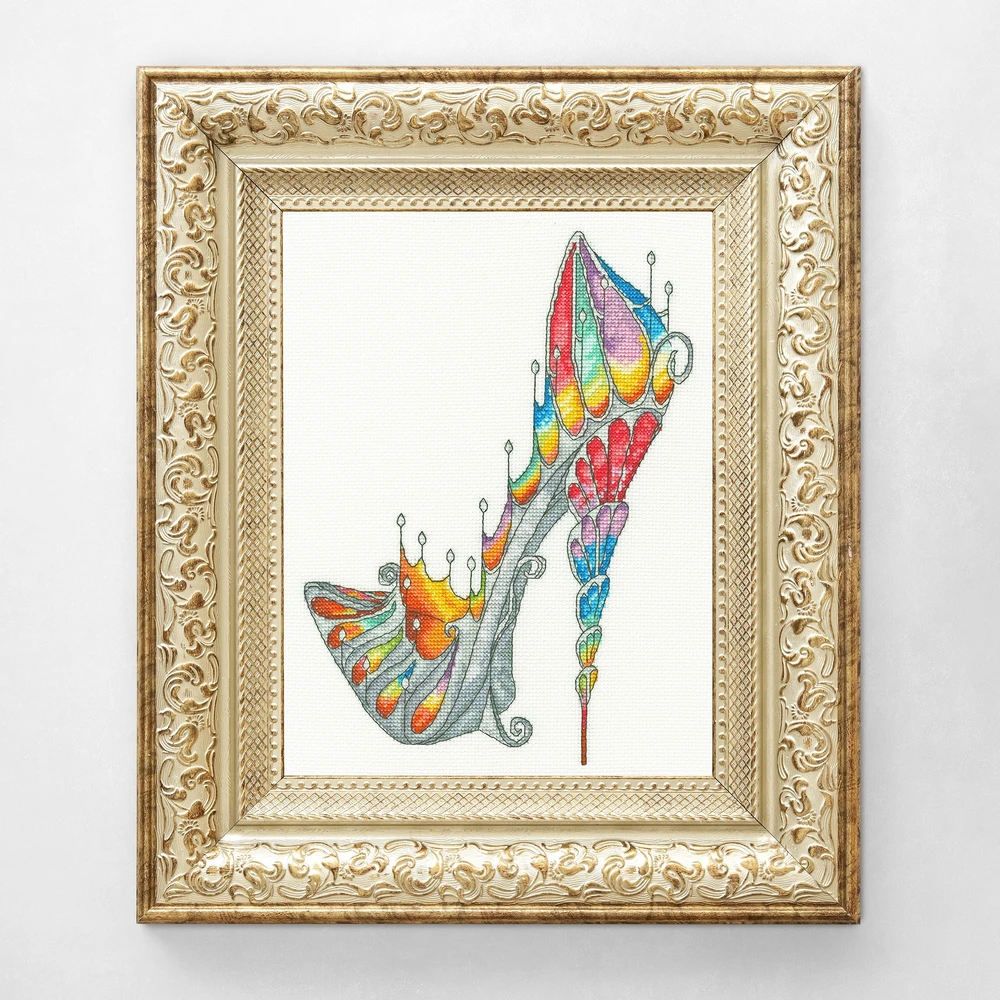 Bothy Threads Cross stitch kit "Stained Glass Slipper" XSK7 22x29