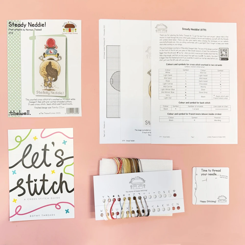 Bothy Threads Cross stitch kit "Steady Neddie!" XT9 11x22 cm