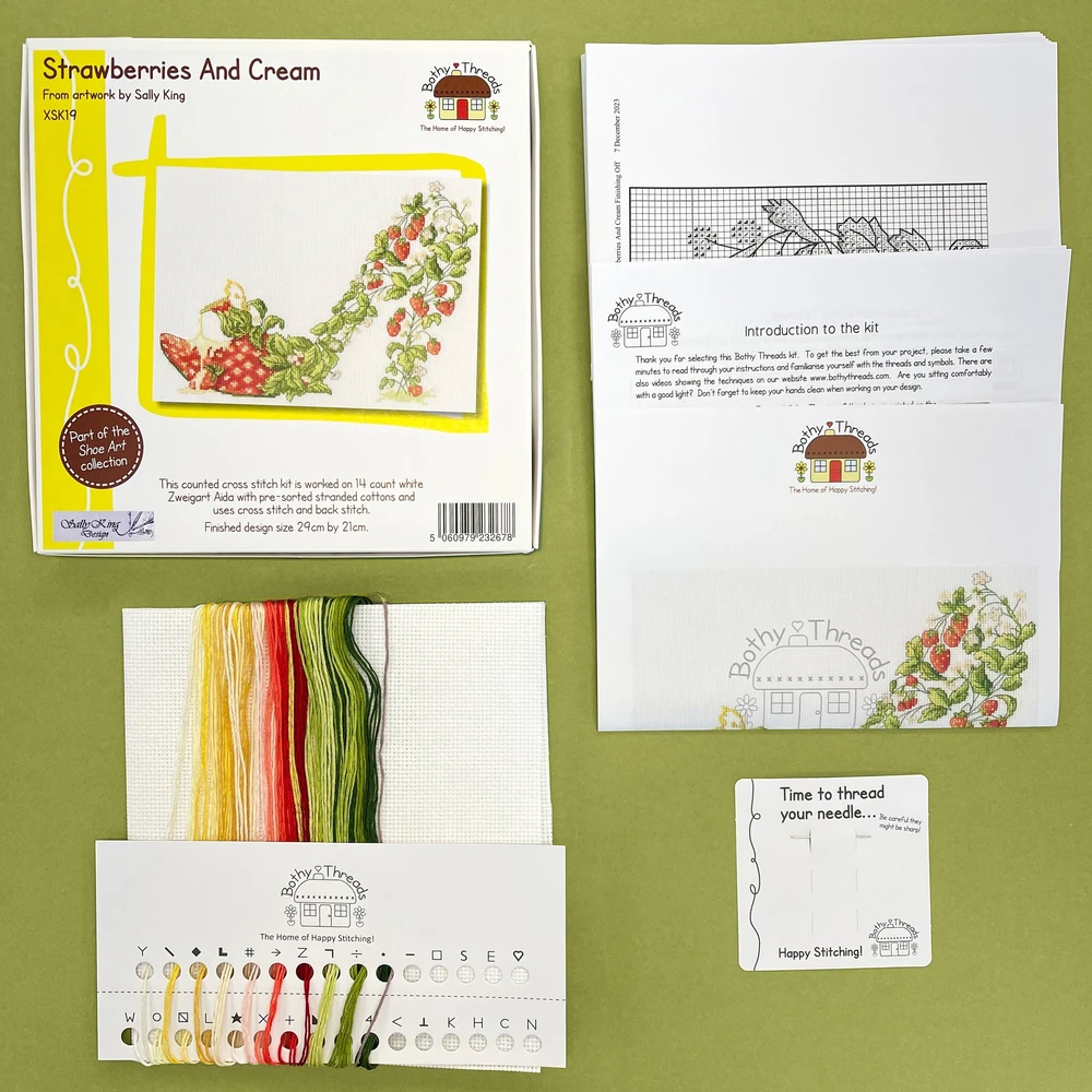 Bothy Threads Cross stitch kit "Strawberries And Kreminis" XSK19 29x21 cm