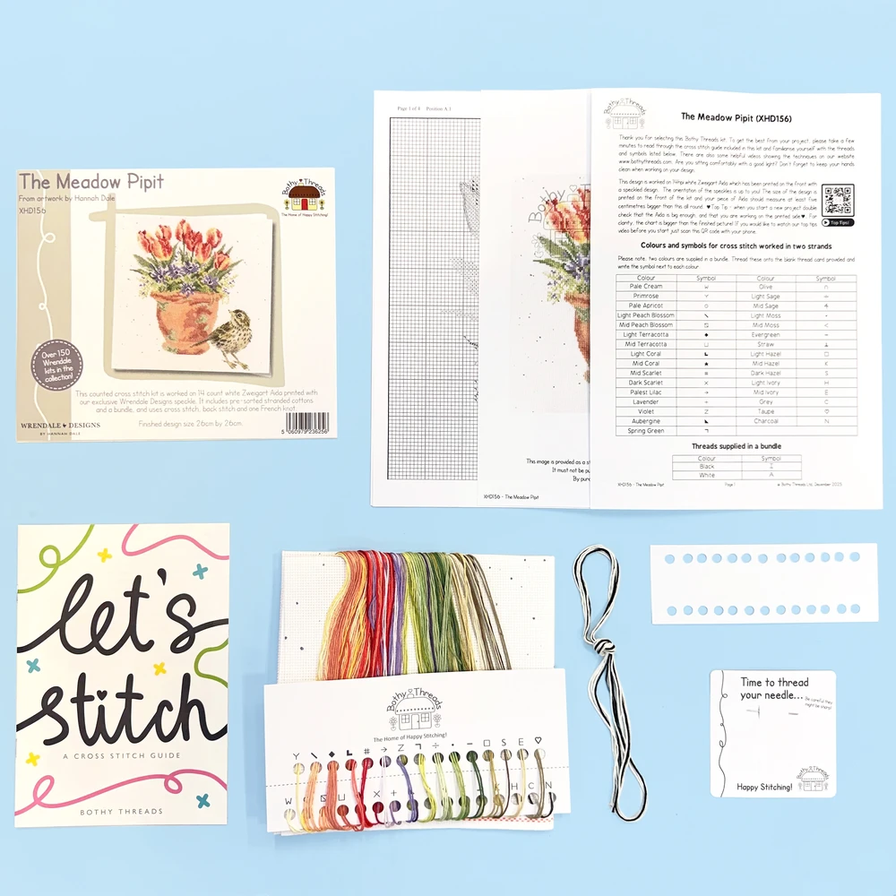 Bothy Threads Cross stitch kit "The Meadow Pipit" XHD156 26x26 cm