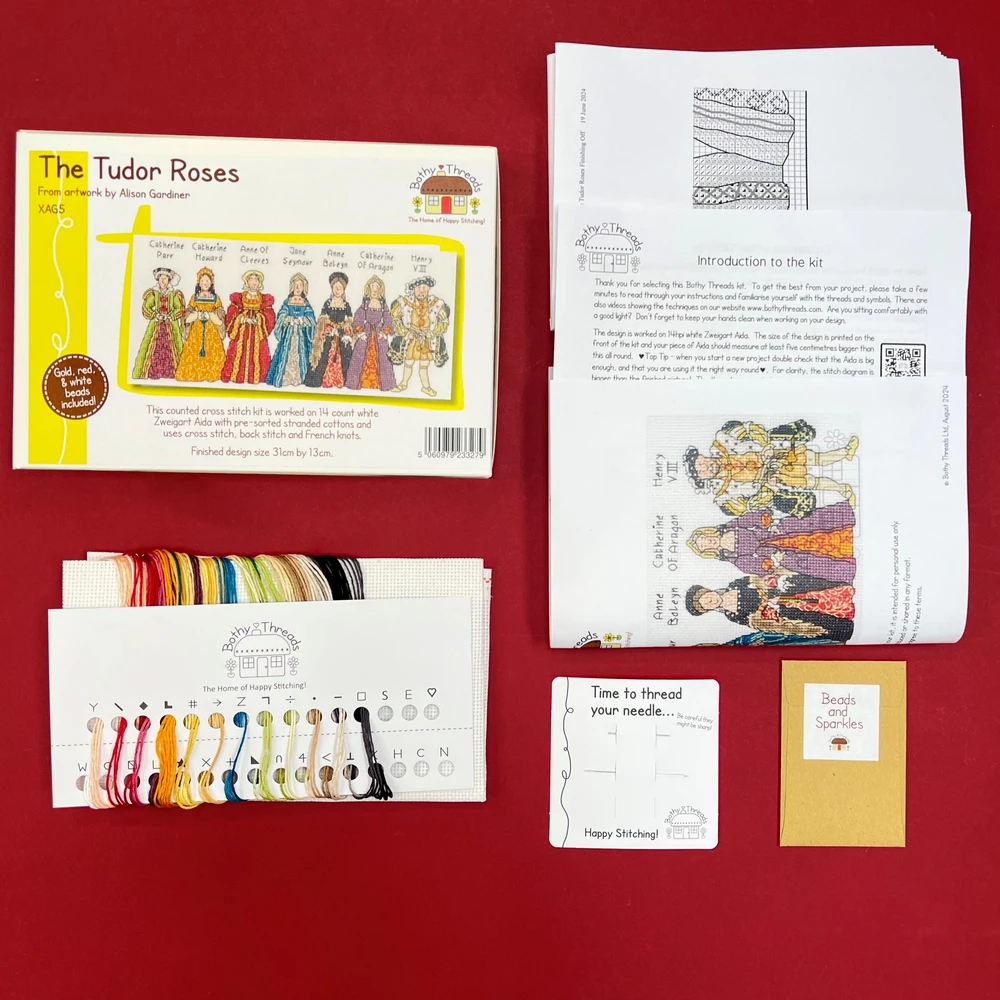 Bothy Threads Cross stitch kit "The Tudor Roses" XAG5 31x13 cm