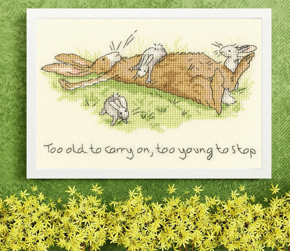 Bothy Threads Cross stitch kit "Too young to stop" XAJ21 19x12 cm