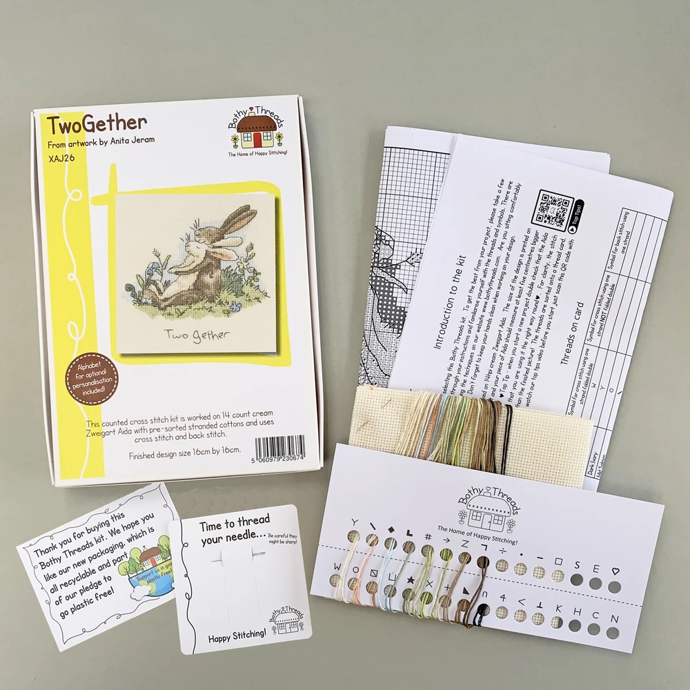 Bothy Threads Cross stitch kit "TwoGether" XAJ26 16x16 cm