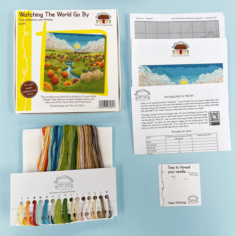 Bothy Threads Cross stitch kit "Watching The World Go By" XLP9 26x26 cm