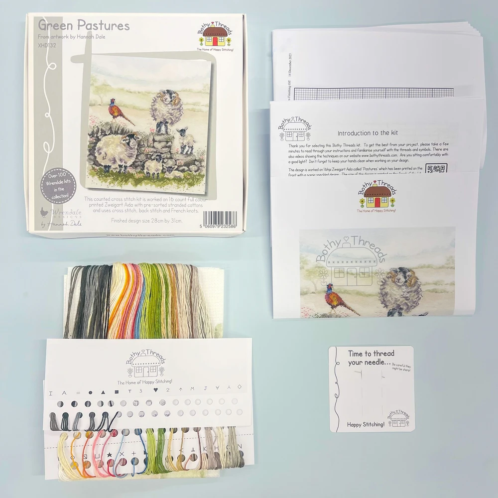 Bothy Threads Cross stitch kit "Žalias Pastures" XHD132 28x31 cm