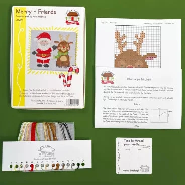 Bothy Threads Kryželiu siuvinėjimo rinkinys "Merry - Friends" JUMP6 14x12 cm