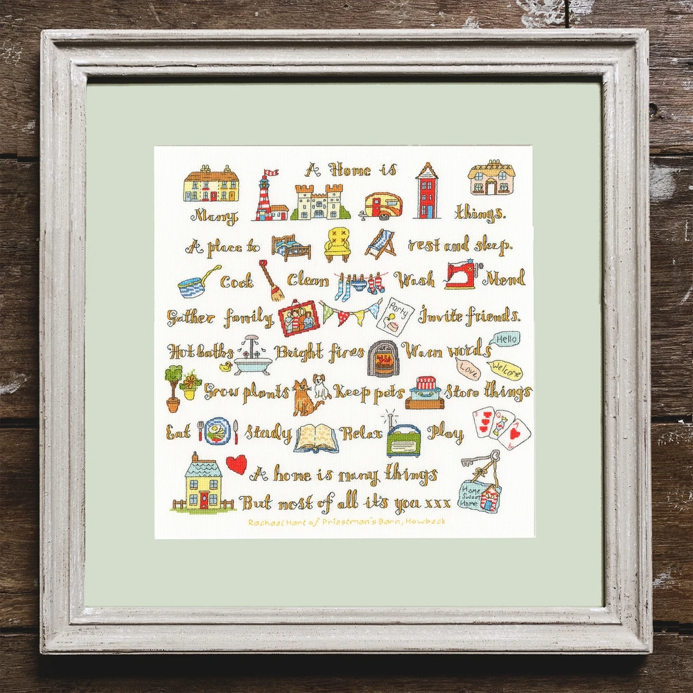 Bothy Threads Cross stitch kit "A" HOme Is Many Things" XAL9 33x34 cm