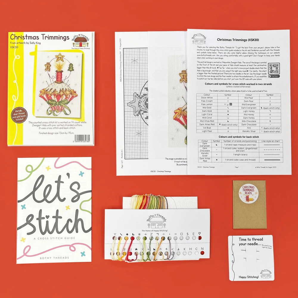 Bothy Threads Cross stitch kit "Christmas Trimmings" XSK30 13x19 cm
