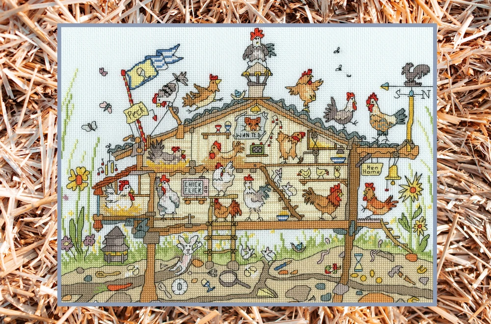 Bothy Threads Cross stitch kit "Cut Thru' Hen" HOme" XCT37 35x26 cm