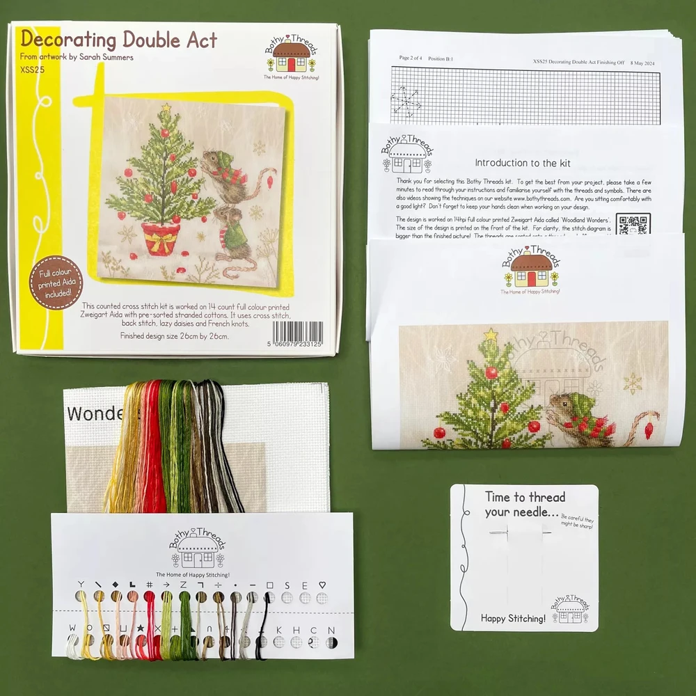 Bothy Threads Cross stitch kit "Decorating Double Act" XSS25 26x26 cm