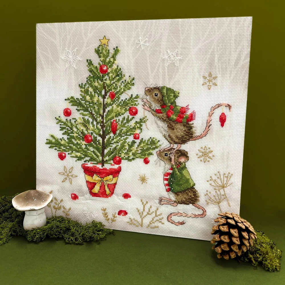 Bothy Threads Cross stitch kit "Decorating Double Act" XSS25 26x26 cm