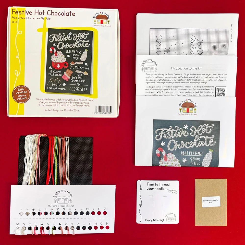 Bothy Threads Cross stitch kit "Festive" HOt Chocolate" XLJ1 18x26 cm