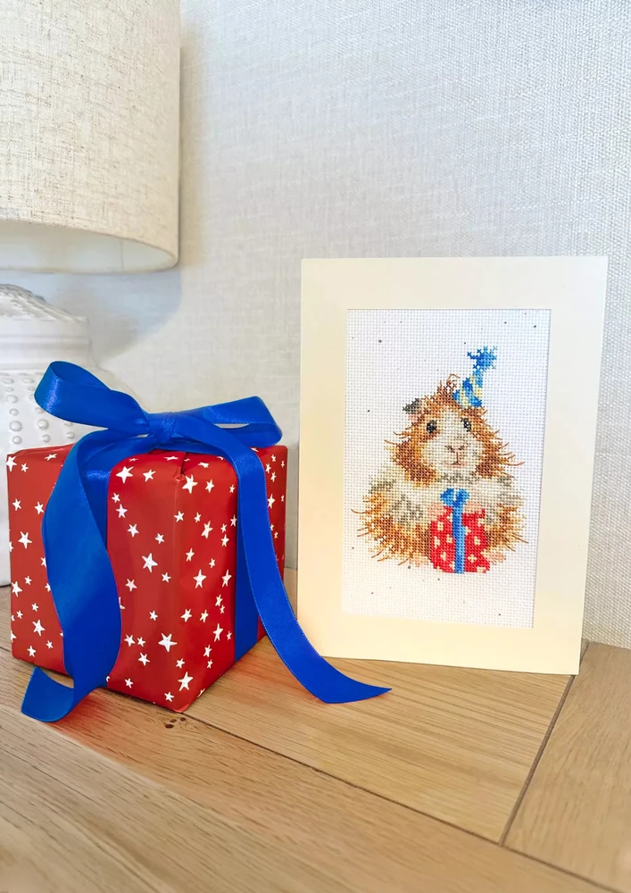 Bothy Threads Cross stitch kit "Greeting Card - Guinea Be A Great Day" XGC38-TP 10x16 cm