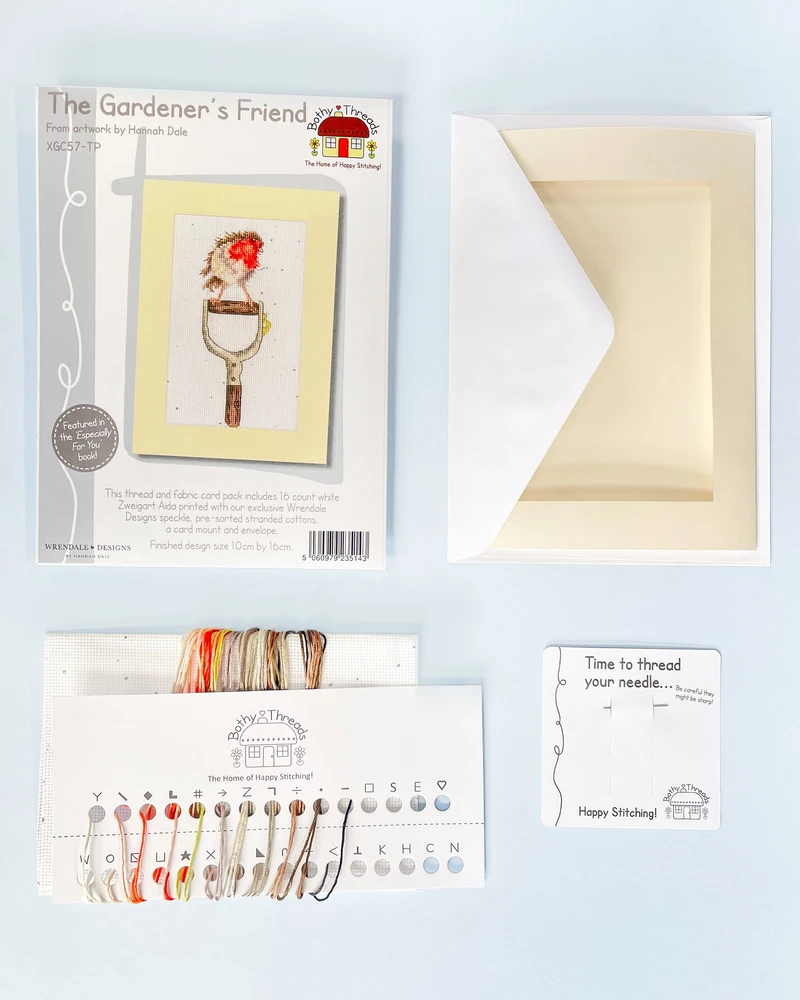 Bothy Threads Cross stitch kit "Greeting Card The Gardener's Friend" XGC57-TP 10x16 cm