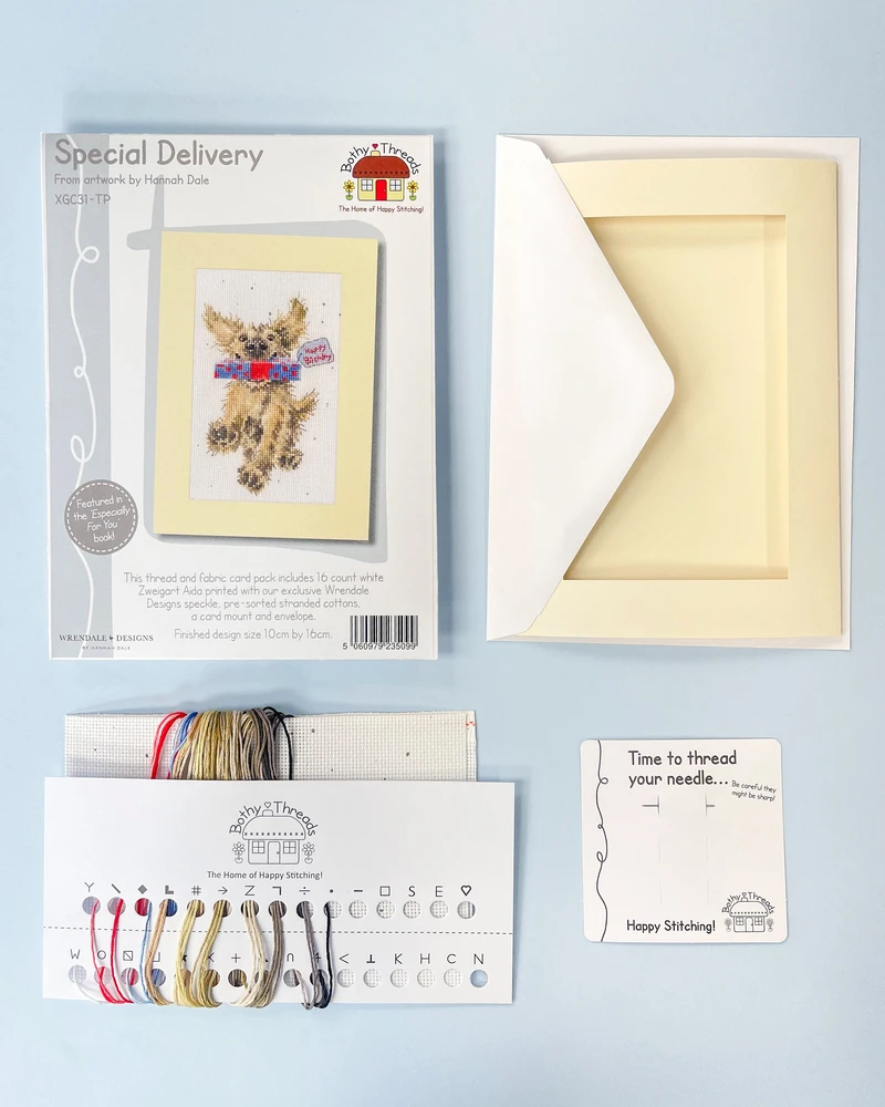Bothy Threads Cross stitch kit "Greeting Card - Special Delivery" XGC31-TP 10x16 cm