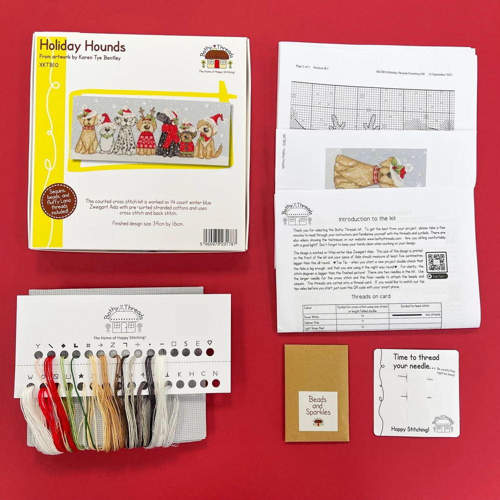Bothy Threads Cross stitch kit "Holiday" HOunds" XKTB10 39x16 cm