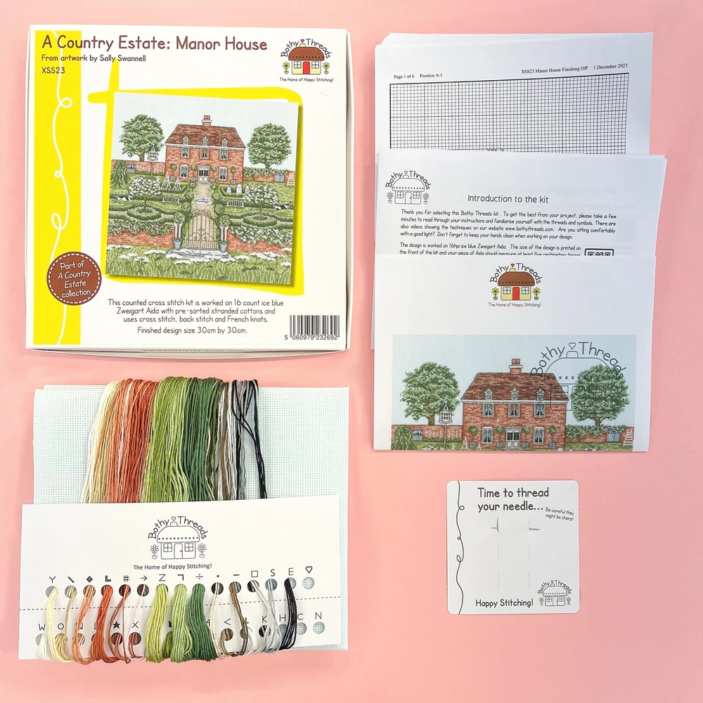 Bothy Threads Cross stitch kit "Manor" House" XSS23 30x30 cm