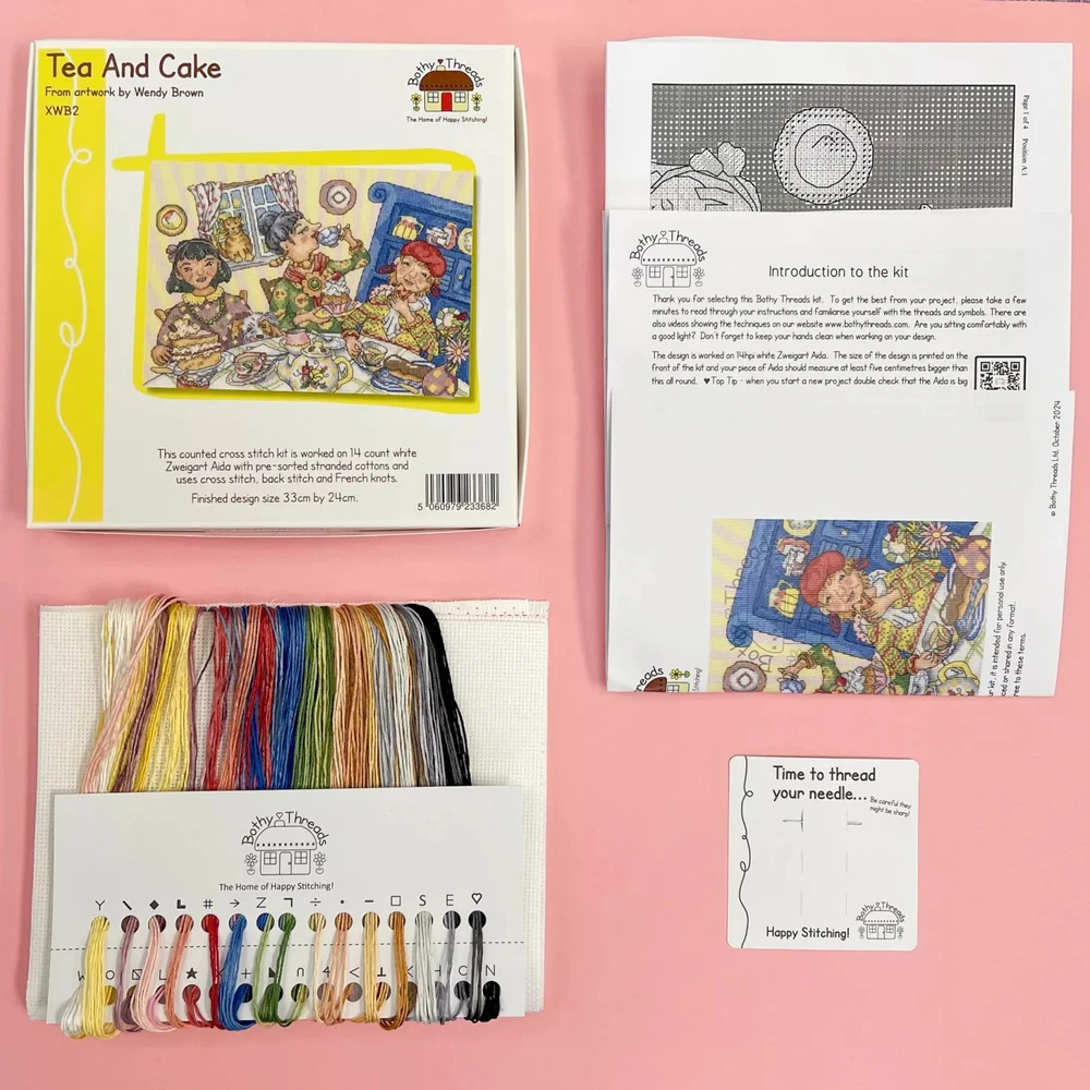 Bothy Threads Cross stitch kit "Tea And Cake" XWB2 33x24 cm