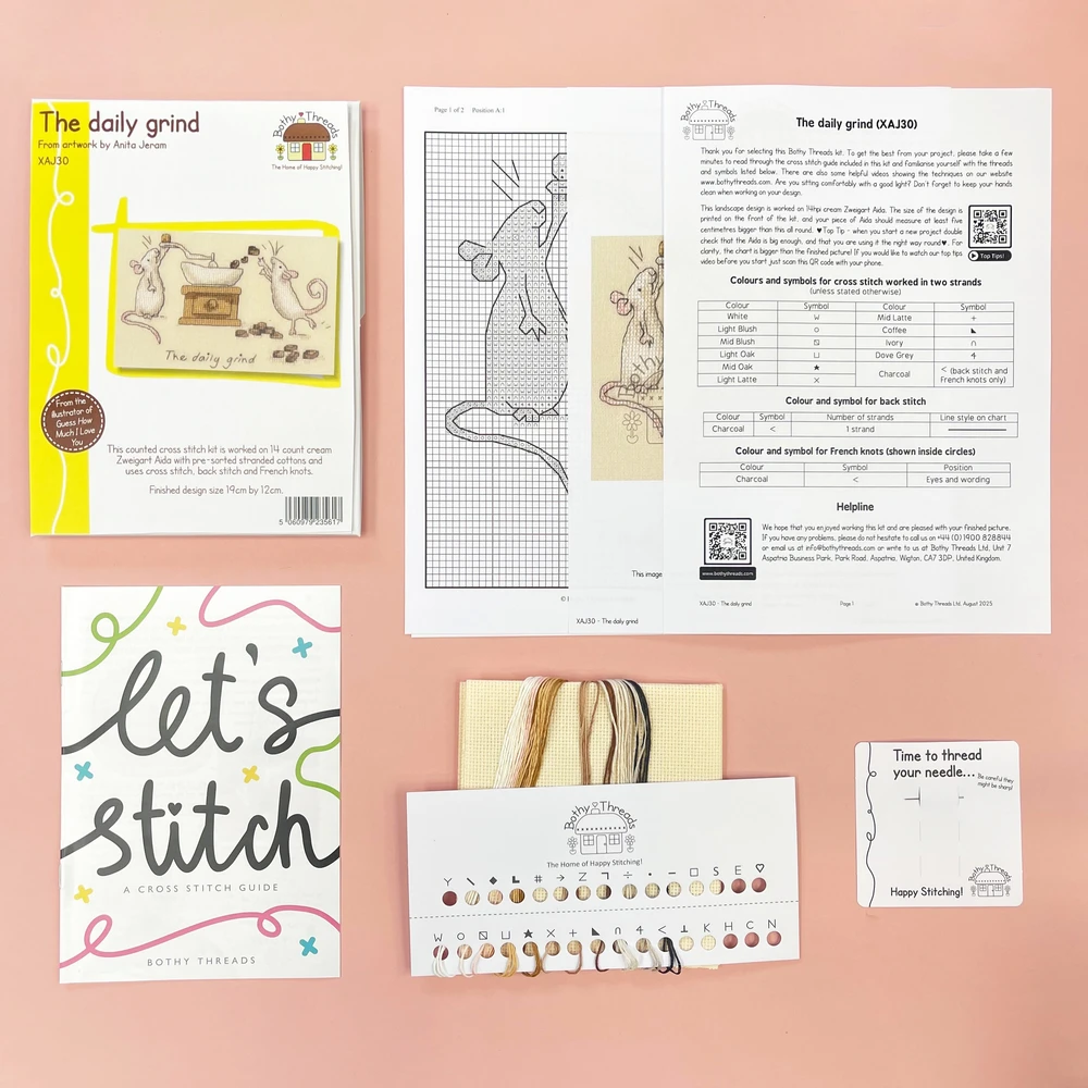 Bothy Threads Cross stitch kit "The daily grind" XAJ30 19x12 cm