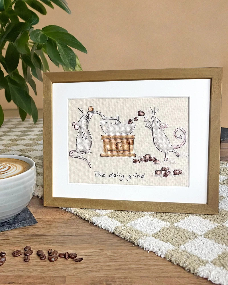 Bothy Threads Cross stitch kit "The daily grind" XAJ30 19x12 cm