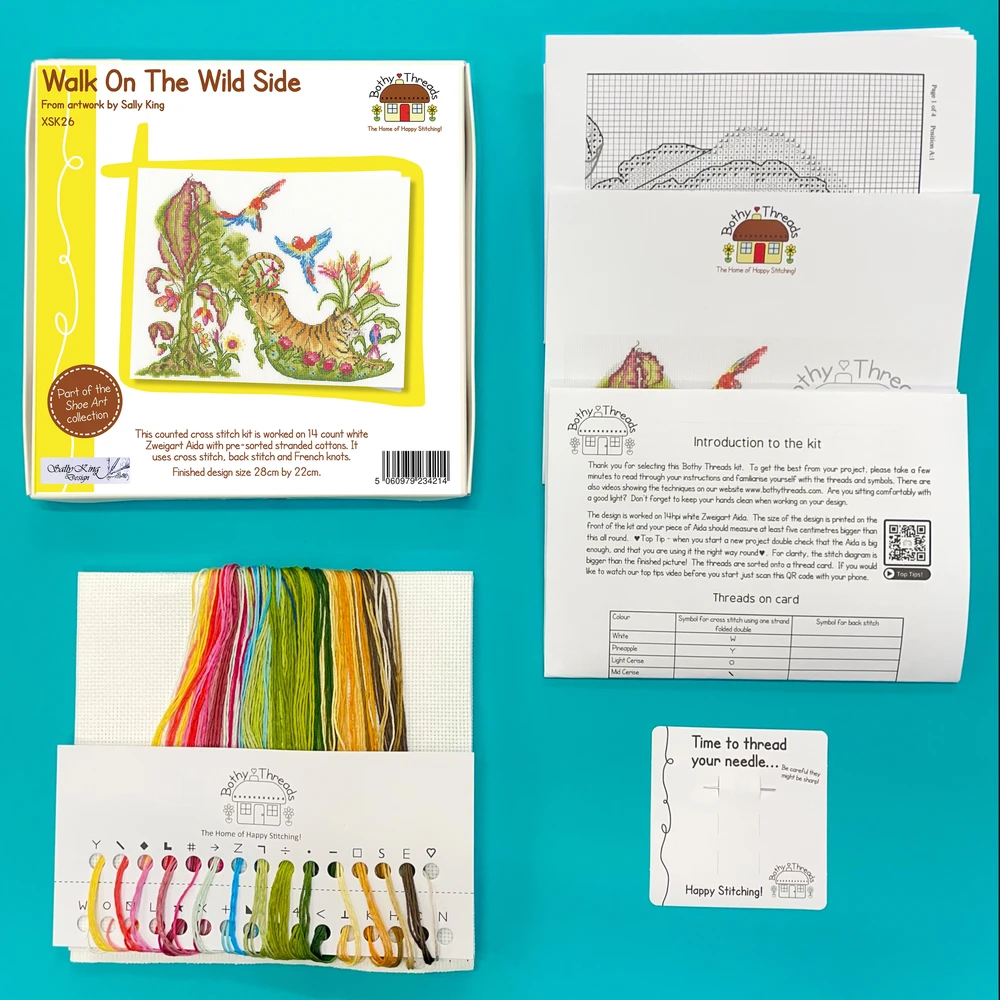 Bothy Threads Cross stitch kit "WalkOn The Wild Side" XSK26 28x22 cm
