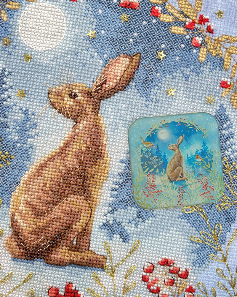 Bothy Threads Needle Minder "Midnight Moongazer" XA79 4x4 cm
