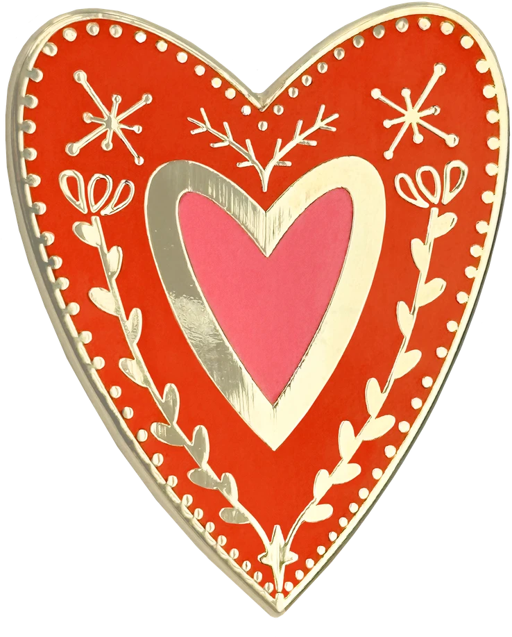 Bothy Threads Needle Minder "Scandi Heart" XA84 4x3.5 cm
