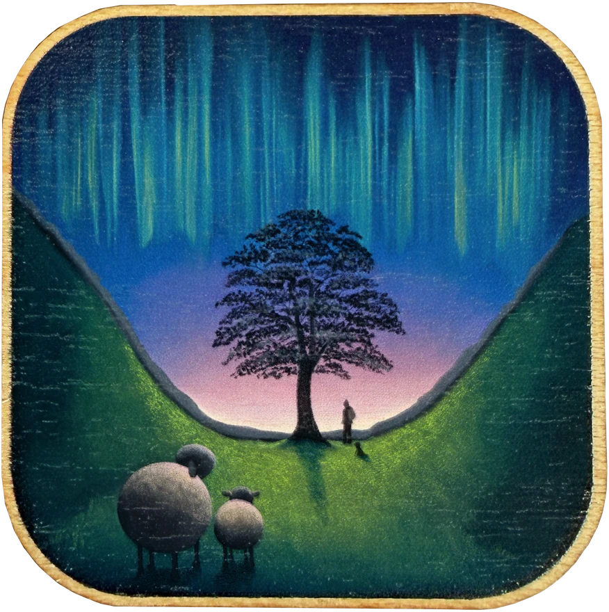 Bothy Threads Needle Minder "Sycamore Gap" XA87 4x4 cm