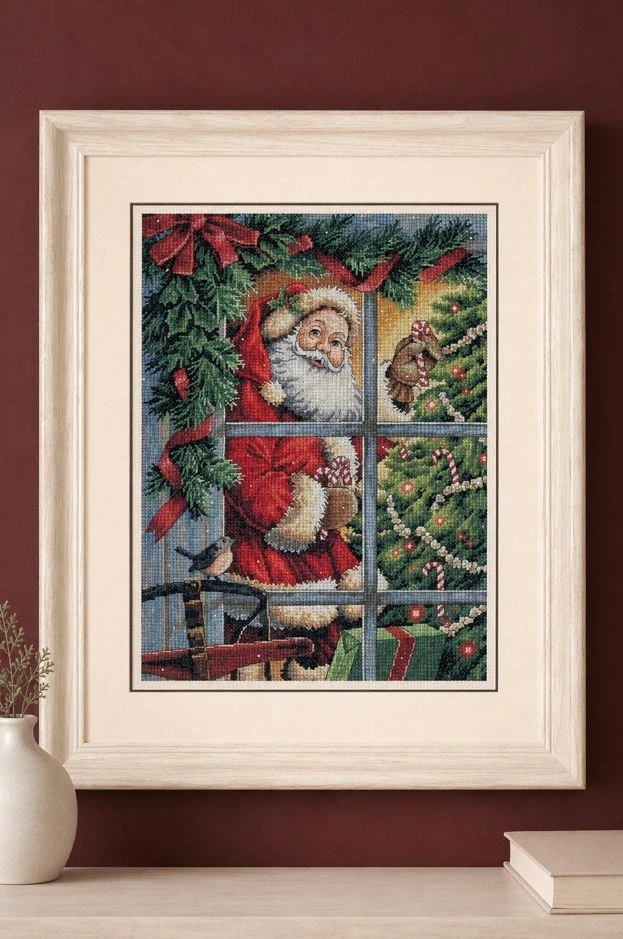 Groves Of Thame Kryželiu siuvinėjamas rinkinys Cukranendrių Kalėdų Senelis 30 x 41 cm D08734