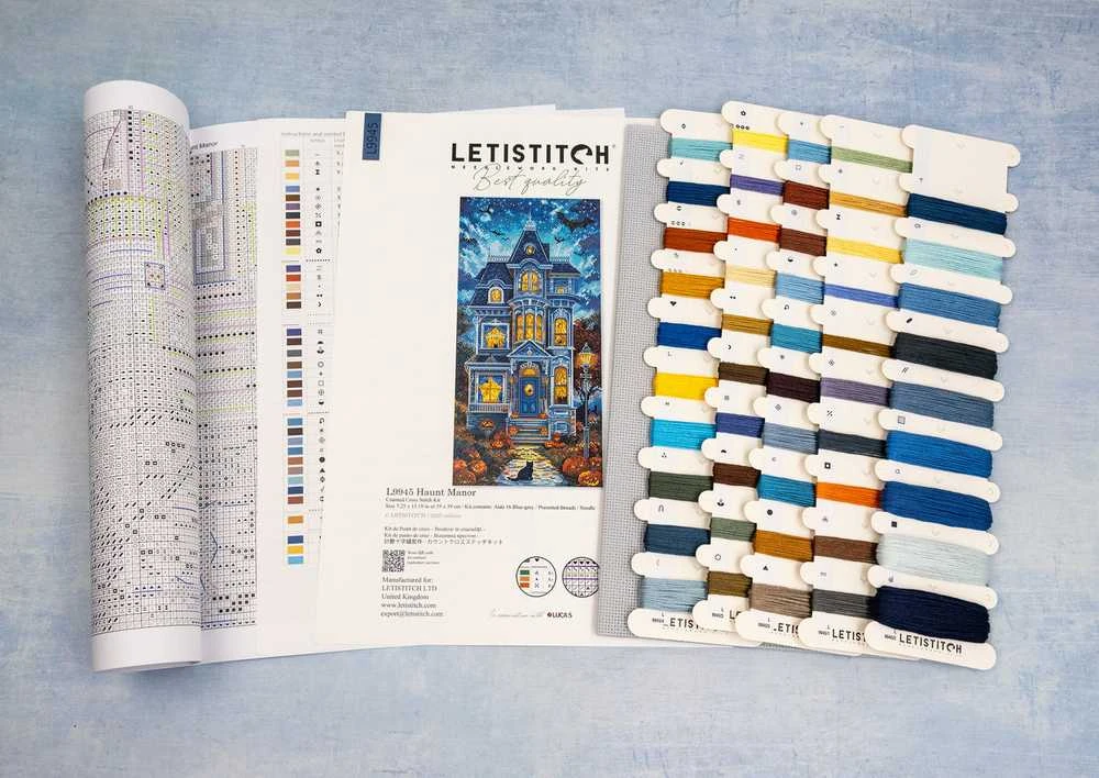 Letistitch Kryželiu siuvinėjimo rinkinys "Haunt Manor" 19x39 cm SLETIL9945