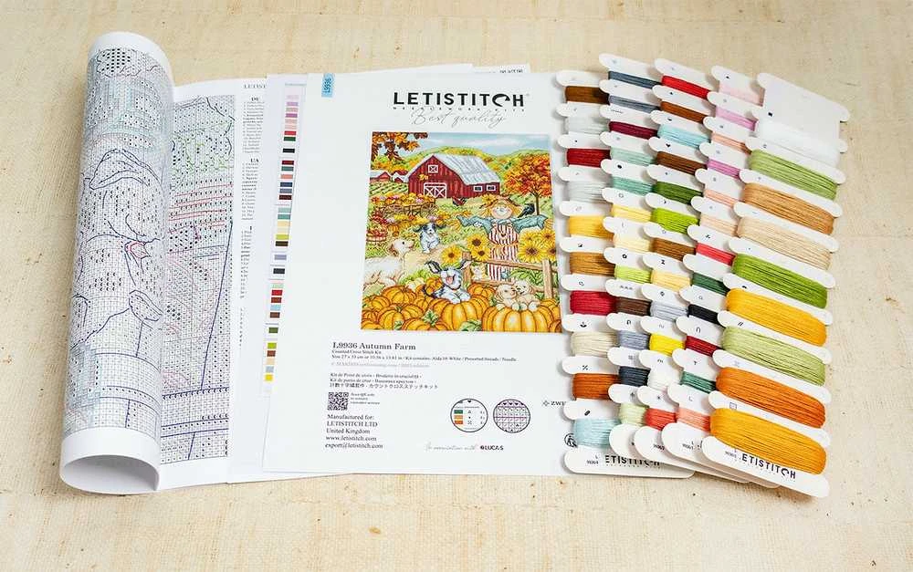 Letistitch Kryželiu siuvinėjimo rinkinys "Rudens ūkis" 27x35cm SLETIL9936