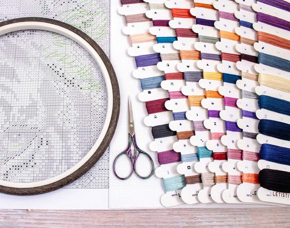 Letistitch Kryželių siuvinėjimo rinkinys "Laukinės akys" 38 x 27 cm SLETIL9957
