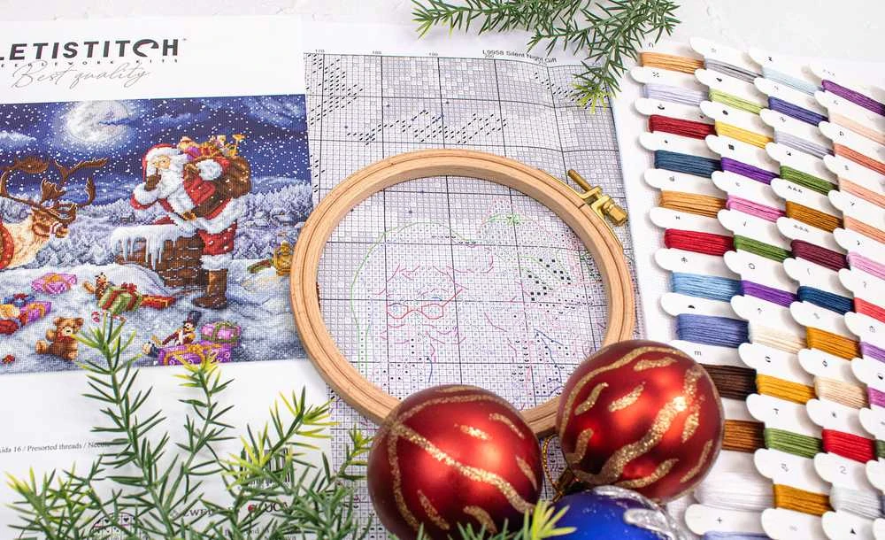 Letistitch Kryželių siuvinėjimo rinkinys "Tyli naktis - dovana" 43 x 29 cm SLETIL9958